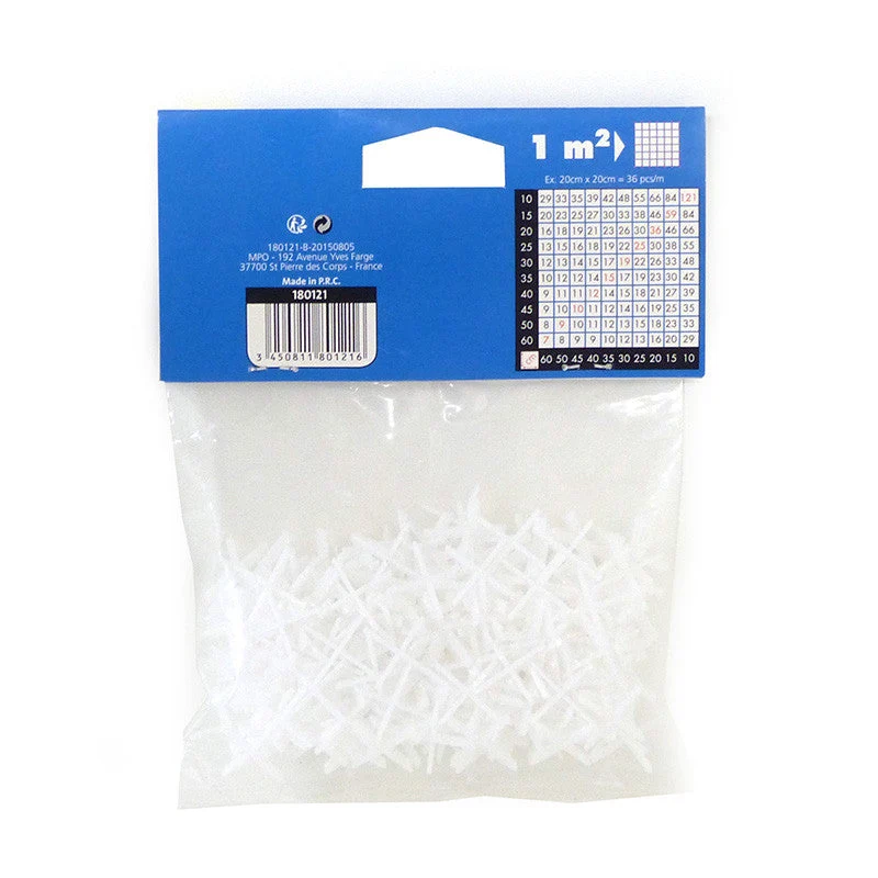 Croisillons d'écartement 1 mm MEJIX 180121 - 250 pièces