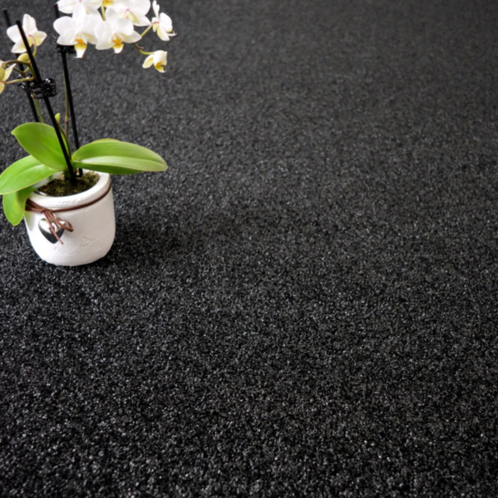 Gazon synthétique - stone noir jais classé feu - 7mm - rouleau de 2m x 18m