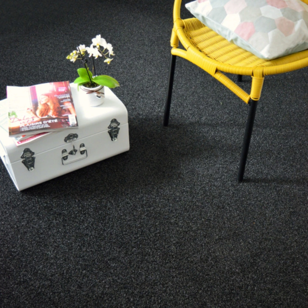 Gazon synthétique - stone noir jais classé feu - 7mm - rouleau de 2m x 18m