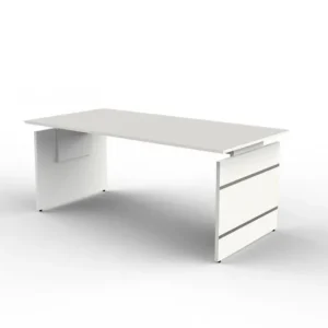 Kerkmann bureau à joues réglable en hauteur forme 4 L 1800 x P 800 x H 680-760 mm blanc 114416.1 magasiner à bas prix