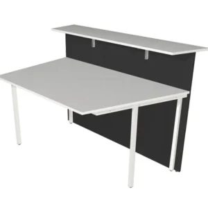 Kerkmann comptoir Atlantis 2 incliné d'un côté L 1350 x P 920 x H 1080 mm blanc/anthracite 22329213 choisir à bas...