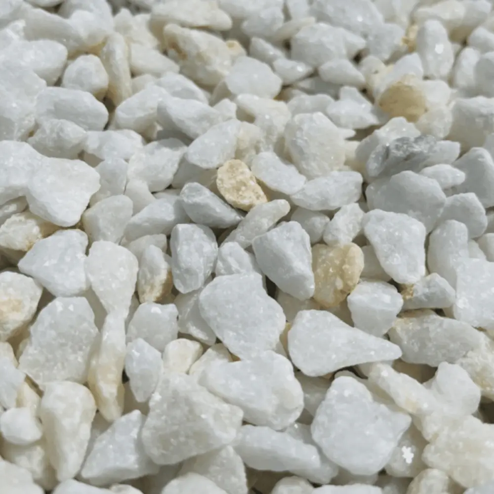 Pack 4m² : gravier blanc brillant 12/20 - 10 sacs +/- 20 kg = 200 kg