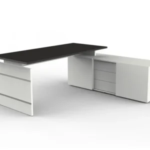 Poste de travail achevé Kerkmann Forme 4 L 1800 x P 800 x H 740 mm blanc/anthracite 11446913 acheter à bas prix