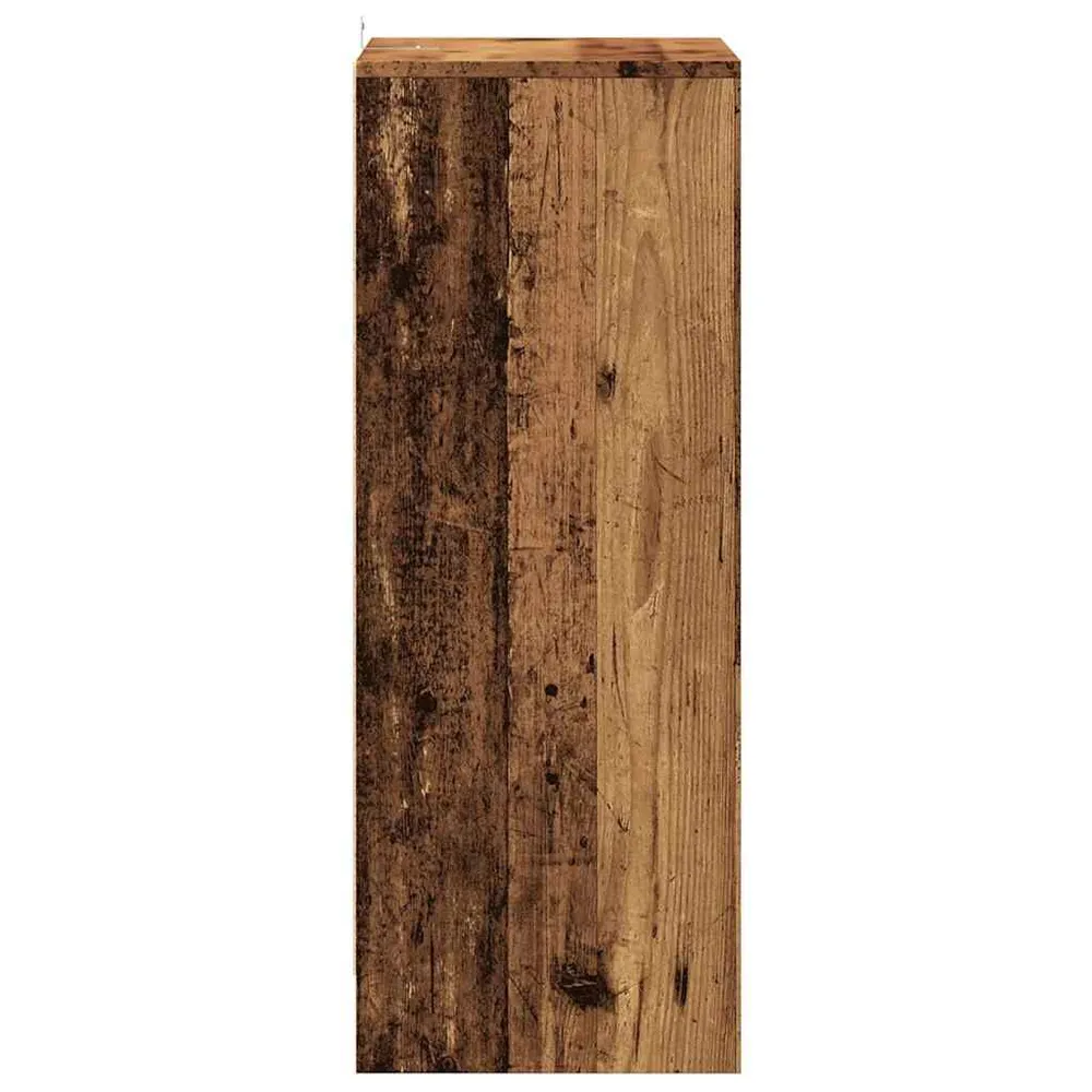 Boîte de classement Armoire à chaussures vieux bois 60x35x92 cm bois d'ingénierie