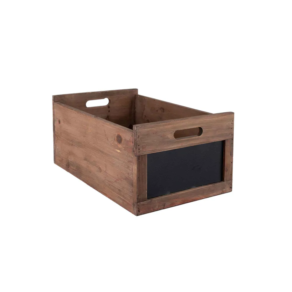 Moyen caisson de rangement en bois avec tableau noir, 14'' x 9'' x 6'' pour un Bureau Organisé