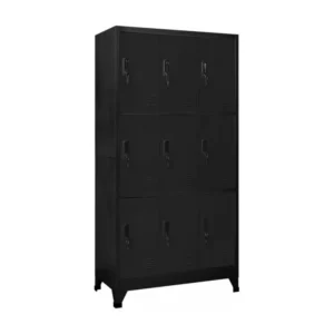 Range-câbles Armoire à casiers Noir 90x45x180 cm Acier