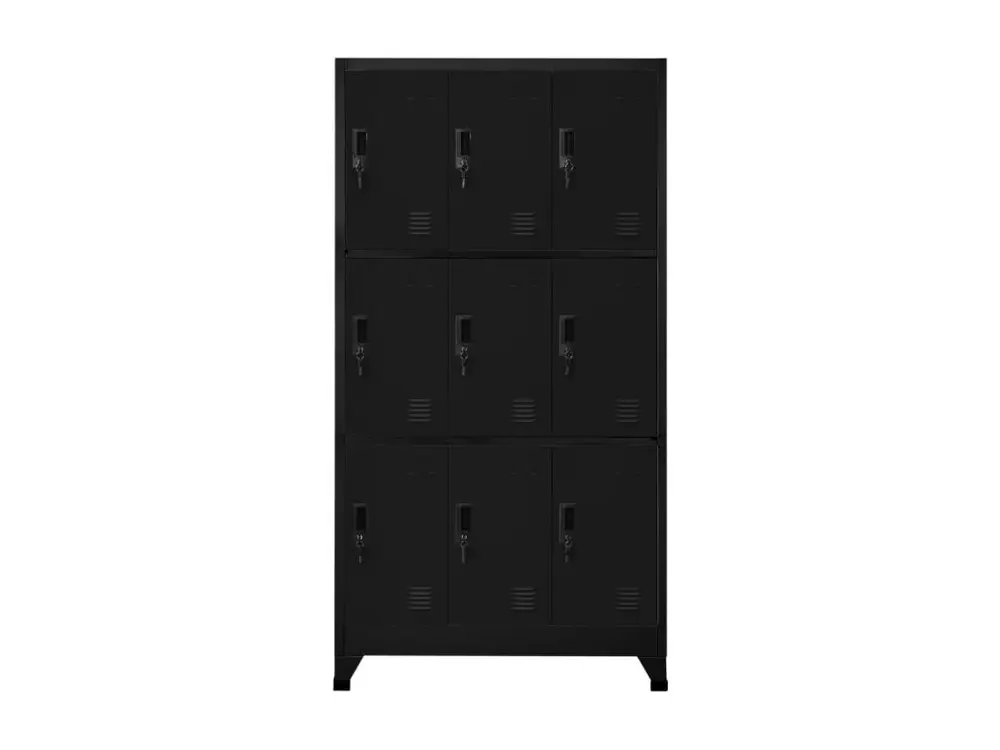 Range-câbles Armoire à casiers Noir 90x45x180 cm Acier