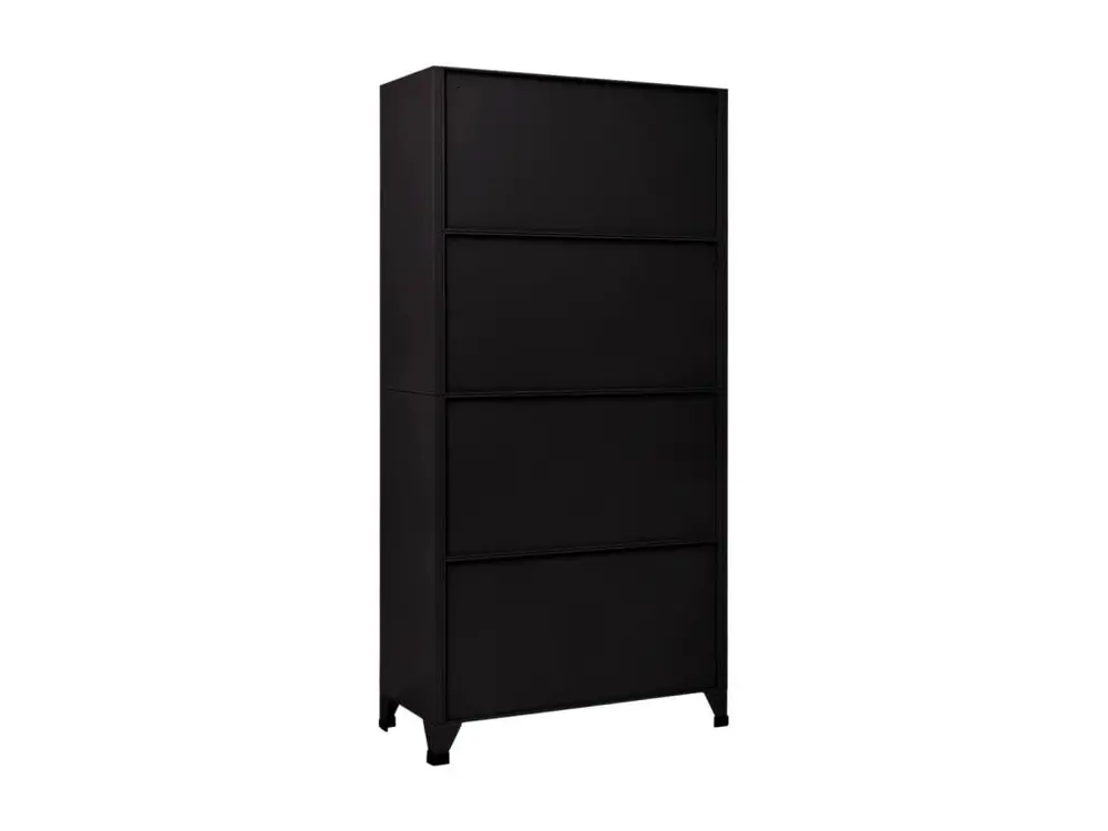 Range-câbles Armoire à casiers Noir 90x45x180 cm Acier