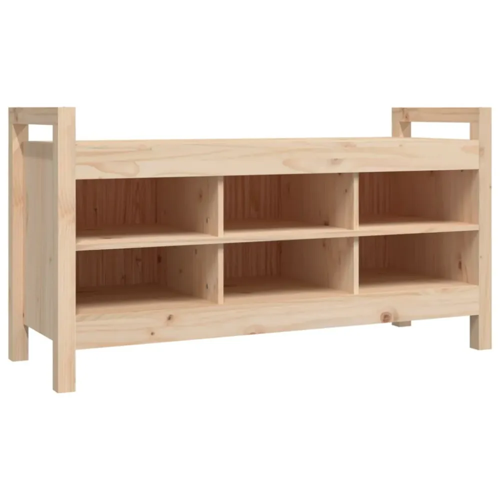 Banc banquette d'entrée 110 x 40 x 60 cm bois de pin massif 02_0011028