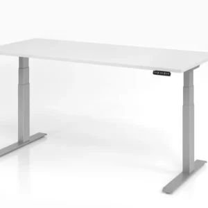 Bureau Hammerbacher XDKB19 180 x 80 cm plateau : blanc épaisseur 25 mm chant épais en ABS forme rectangulaire VXDKB19/W/S...