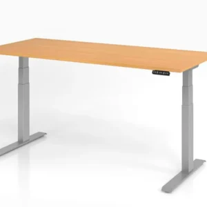 Bureau Hammerbacher XDKB19 180 x 80 cm plateau : hêtre épaisseur 25 mm chant épais en ABS forme rectangulaire VXDKB19/6/S...