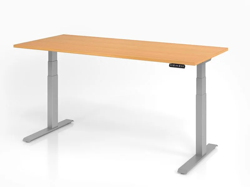 Bureau Hammerbacher XDKB19 180 x 80 cm plateau : hêtre épaisseur 25 mm chant épais en ABS forme rectangulaire VXDKB19/6/S...