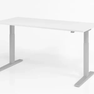 Bureau Hammerbacher XMKA19 180 x 80 cm plateau : blanc épaisseur 25 mm chant épais en ABS forme rectangulaire VXMKA19/W/S...