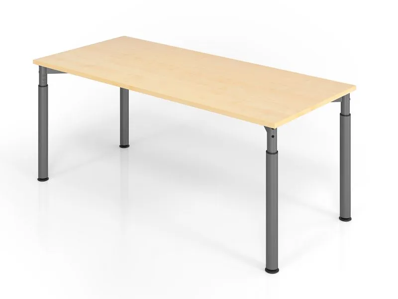 Bureau Hammerbacher YS19 180 x 80 cm plateau : érable épaisseur 25 mm chant fort en ABS forme rectangulaire graphite VYS19...