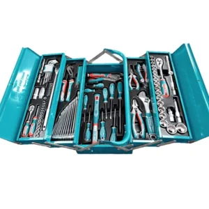 Caisse à Outils TOTAL 108 Pièces THTCS121081 - Coffre Métallique avec Rangement Professionnel