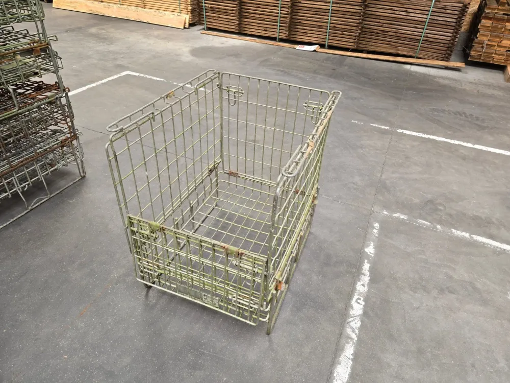 Caisse palette grillagée pliable - 800 x 600 x 830 mm