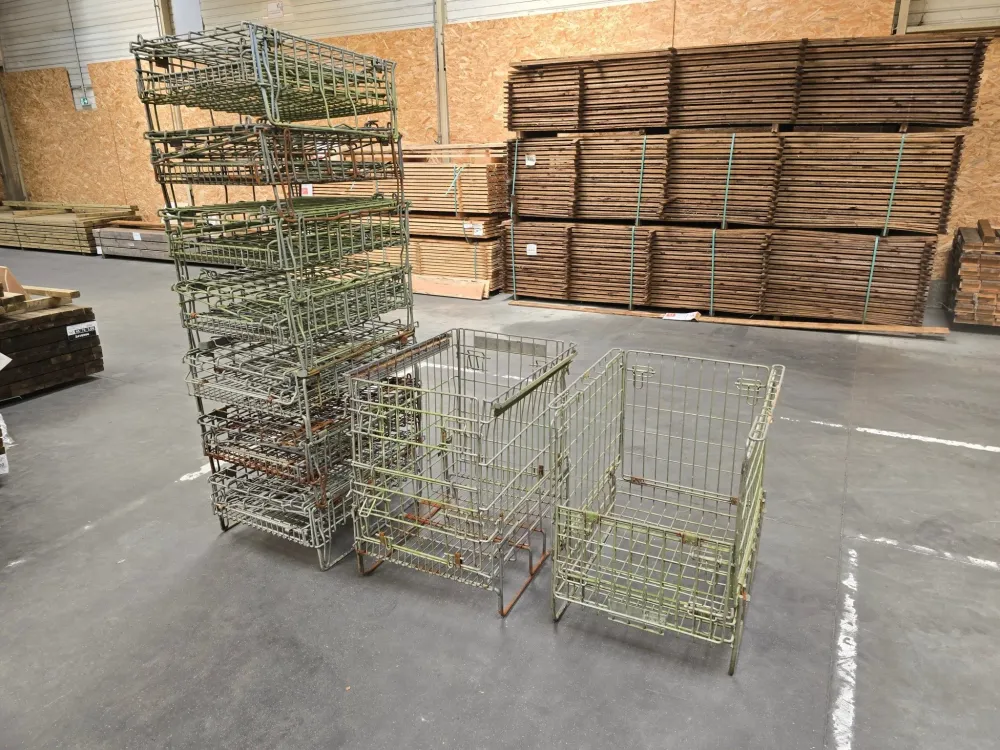 Caisse palette grillagée pliable - 800 x 600 x 830 mm