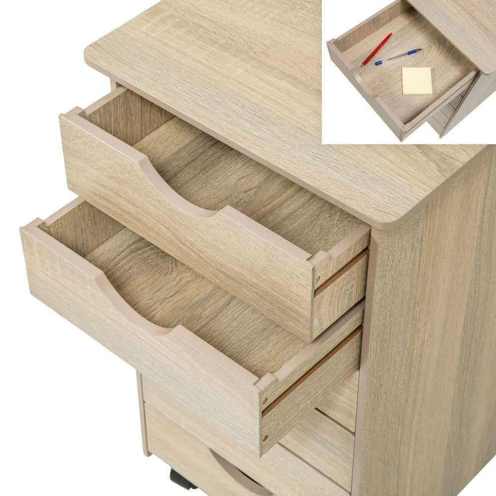 Caisson de bureau meuble en bois marron chêne manifeste 0508103