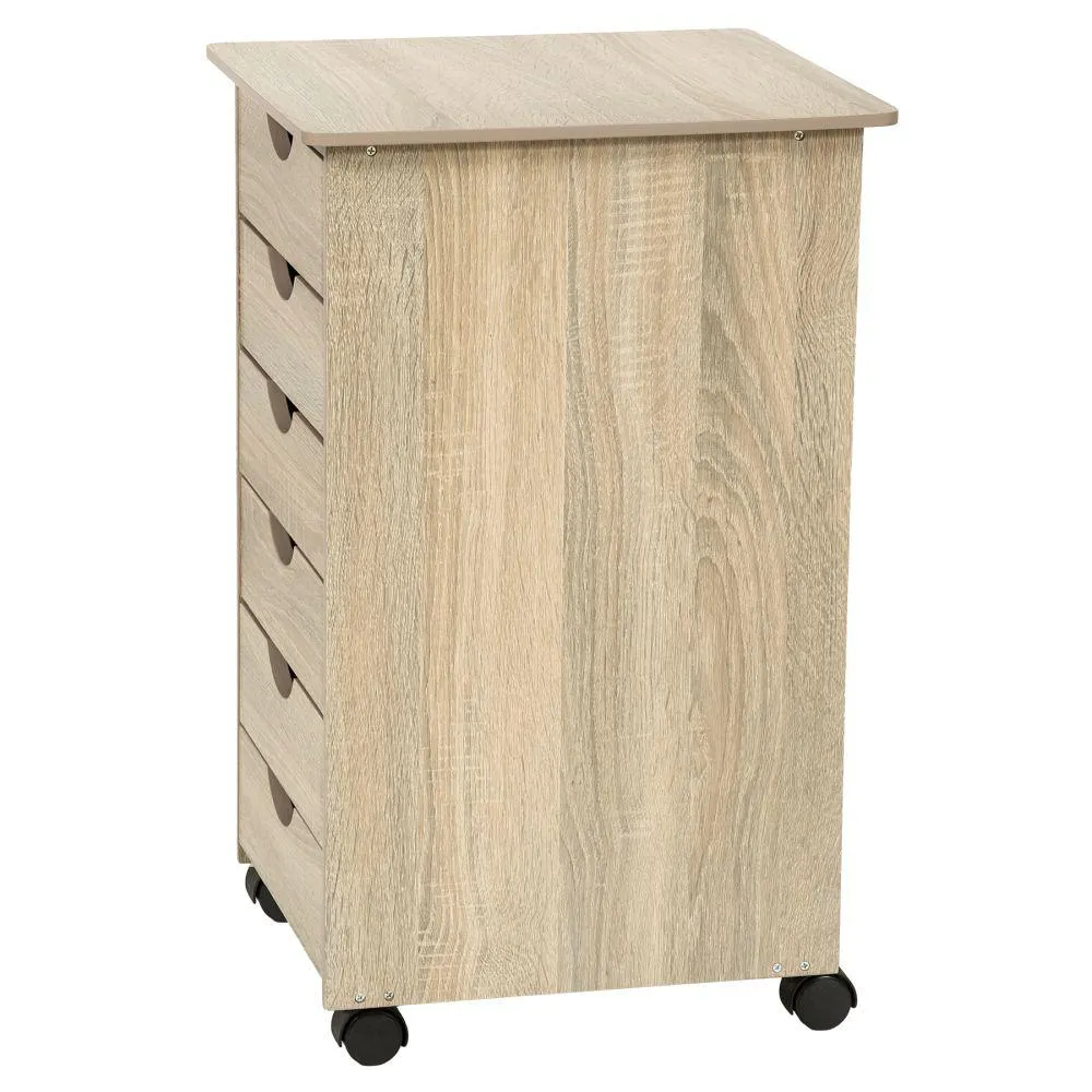 Caisson de bureau meuble en bois marron chêne net 0508103