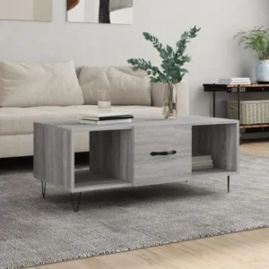 Classeur de comptabilité Table basse sonoma gris 102x50x40 cm bois d'ingénierie