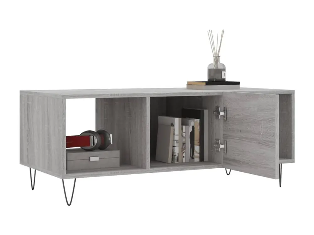 Classeur de comptabilité Table basse sonoma gris 102x50x40 cm bois d'ingénierie