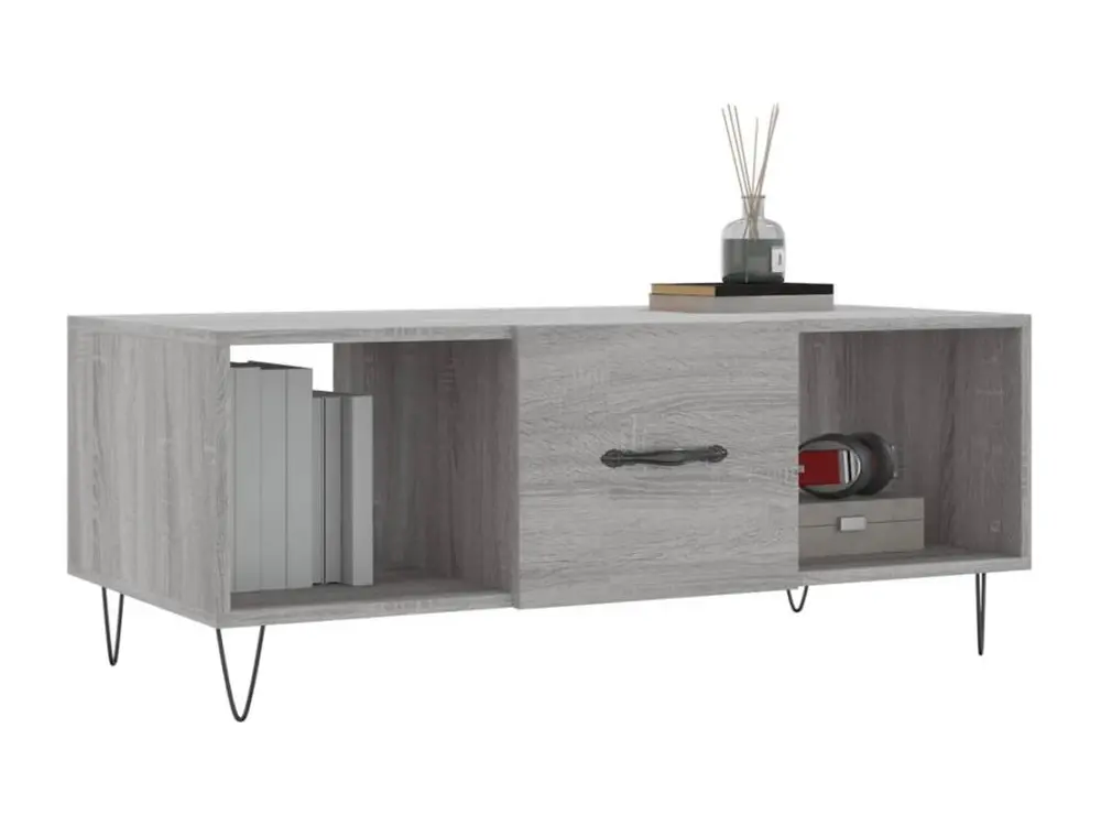 Classeur de comptabilité Table basse sonoma gris 102x50x40 cm bois d'ingénierie