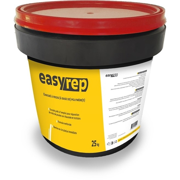 Enrobé à glacial EASYREP rouge - seau de 25 kg - SORIGUÉ