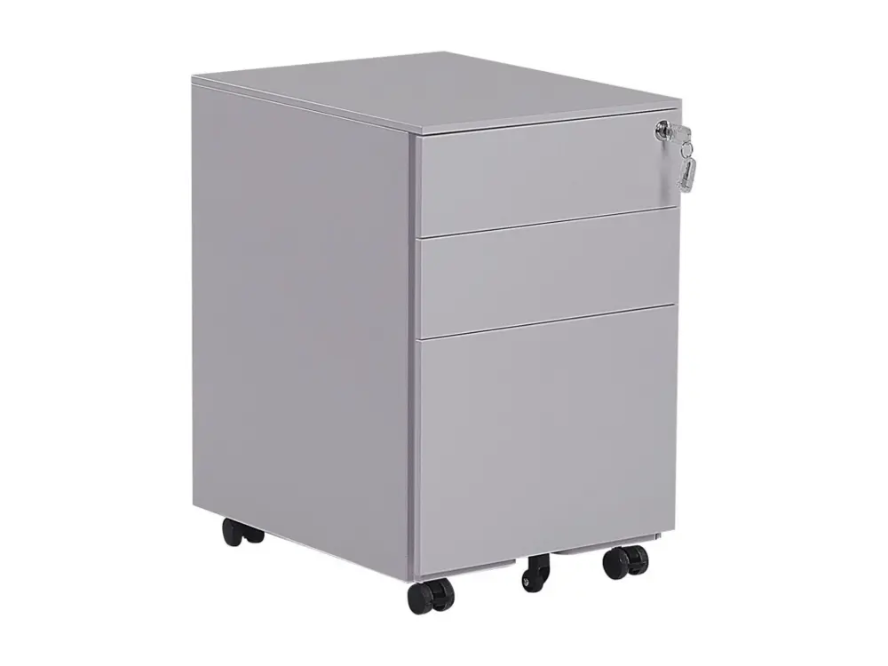 Enveloppes de paie Caisson à roulettes 3 tiroirs en acier gris CAMI