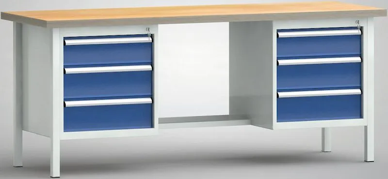 Etabli de base KLW 2000 x 700 x 840 mm avec plateau multiplex en hêtre WS202N-2000M40-E2002 acheter à bas prix
