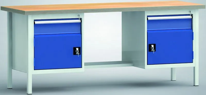 Etabli habituel KLW 2000 x 700 x 840 mm avec plateau multiplex en hêtre WS202N-2000M40-E2001 acheter à bas prix
