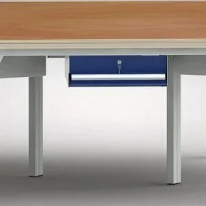Etabli KLW PROFI de forme hexagonale avec plateau multiplex en hêtre de forme hexagonale 2338 x 2700 x 45 mm L x l x P WP6...