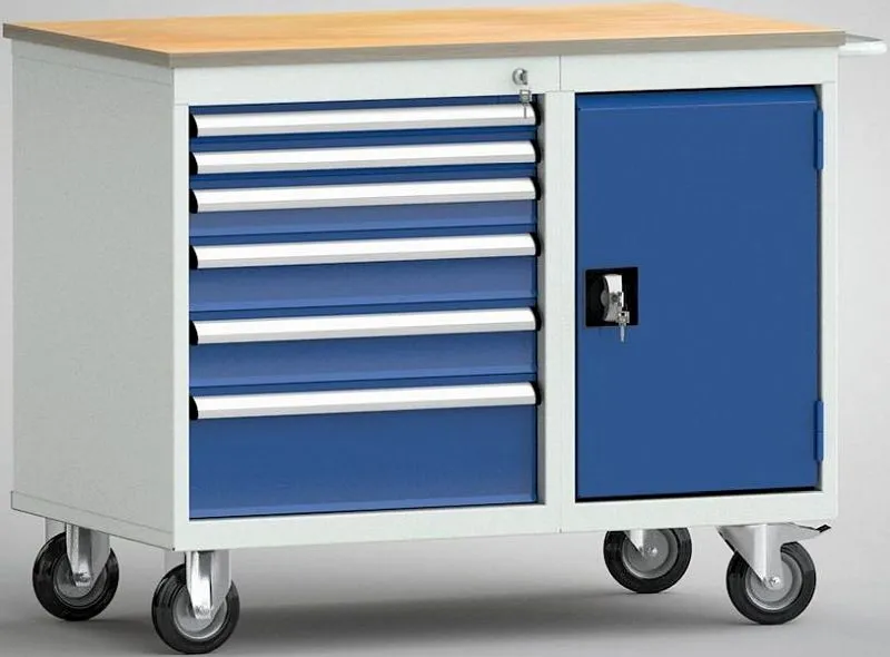 Etabli standard KLW 1000 x 620 x 830 mm avec plateau multiplex en hêtre WS824N-1000M20-E1903 obtenir à bas prix