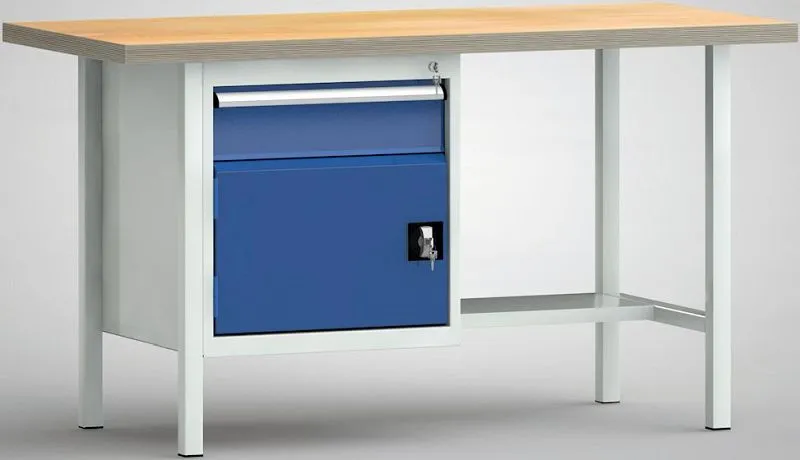 Etabli standard KLW 1500 x 700 x 840 mm avec plateau multiplex en hêtre WS118N-1500M40-E1681 commander à bas prix