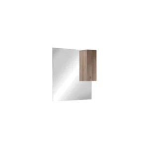 Miroir design avec rangement, 80x110 cm, collection FRASSI, coloris chêne net Organisation Mensuelle