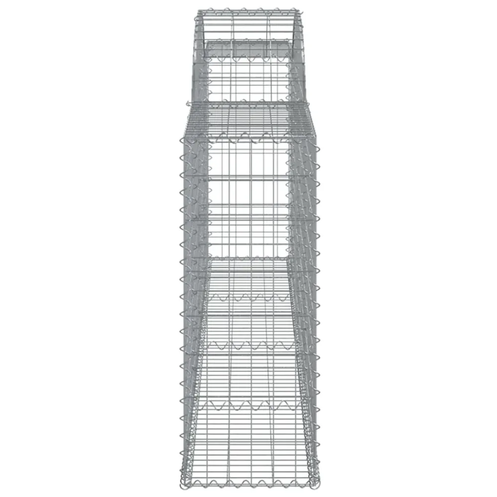 Paniers à gabions clôture cage mur de soutènement arqués 20 pcs 300 x 30 x 80/100 cm fer galvanisé Argent 02_0040622
