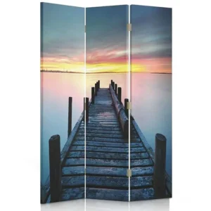 Paravent 2 plate-forme 3 volets - 110 x 150 cm - 2 faces R° V° + rotation 360°