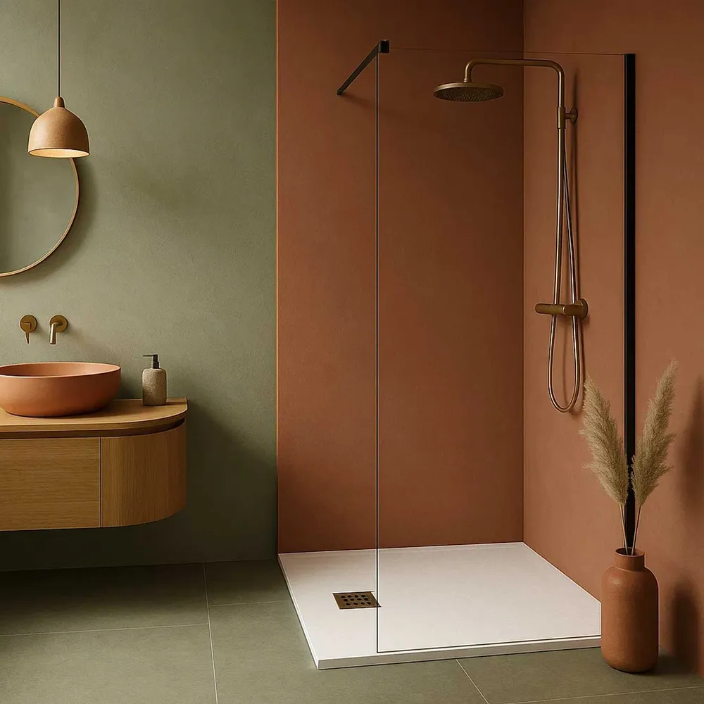 Plateau de douche en minéralmarbre pur modèle Lythos 80x120 cm blanc
