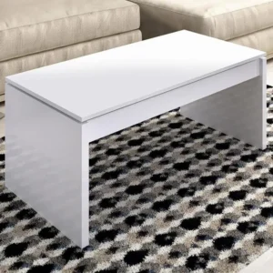 Table basse avec plateau relevable BASTIAN - Coloris Blanc