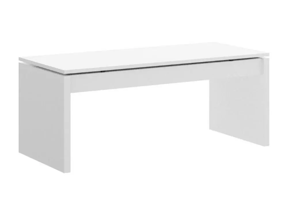 Table basse avec plateau relevable BASTIAN - Coloris Blanc