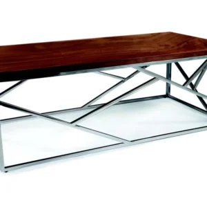 Table basse design avec plateau couleur noyer 120x60 cm Milla