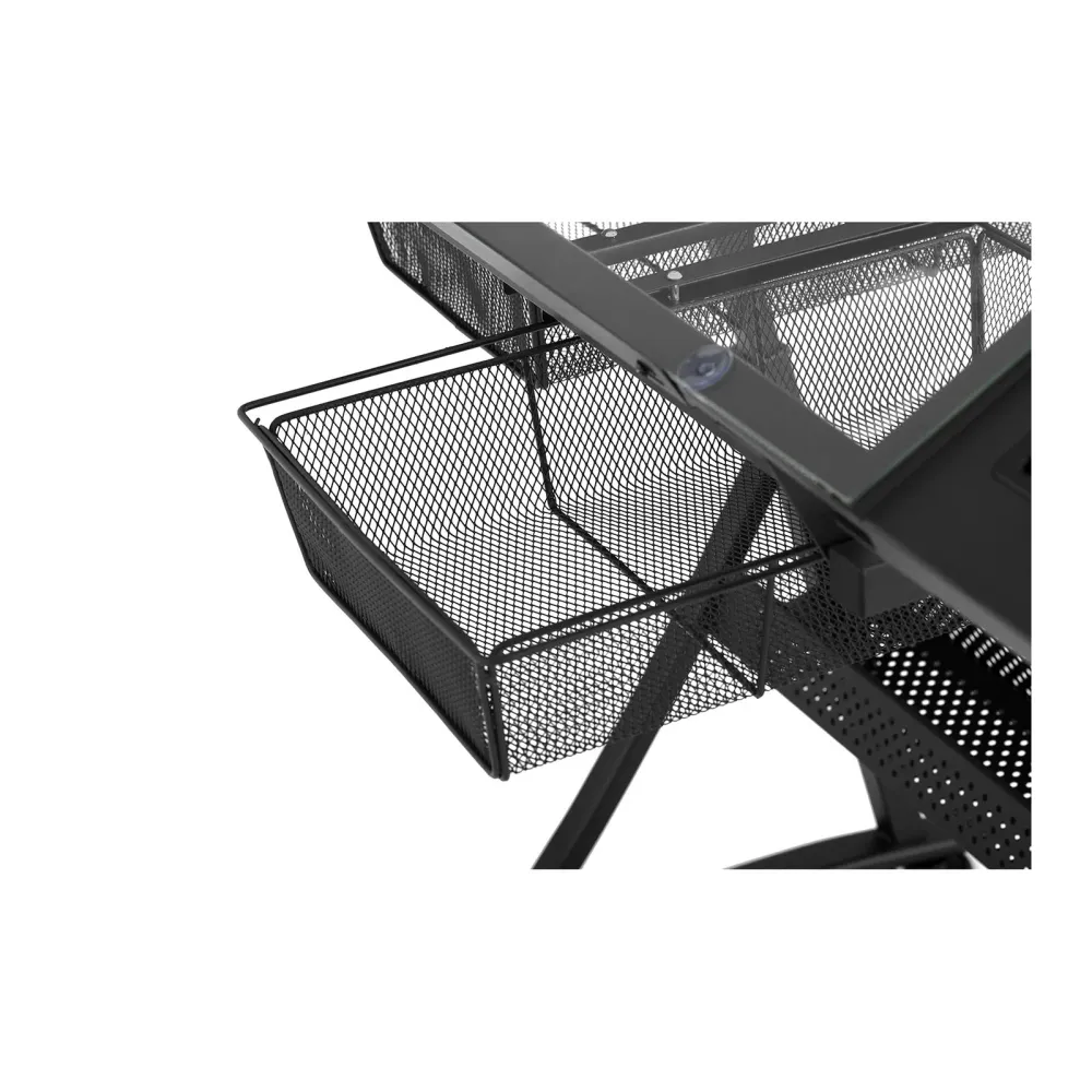 Table à dessin bureau inclinable 120 x 60 x 90 cm plateau en verre 14_0003606