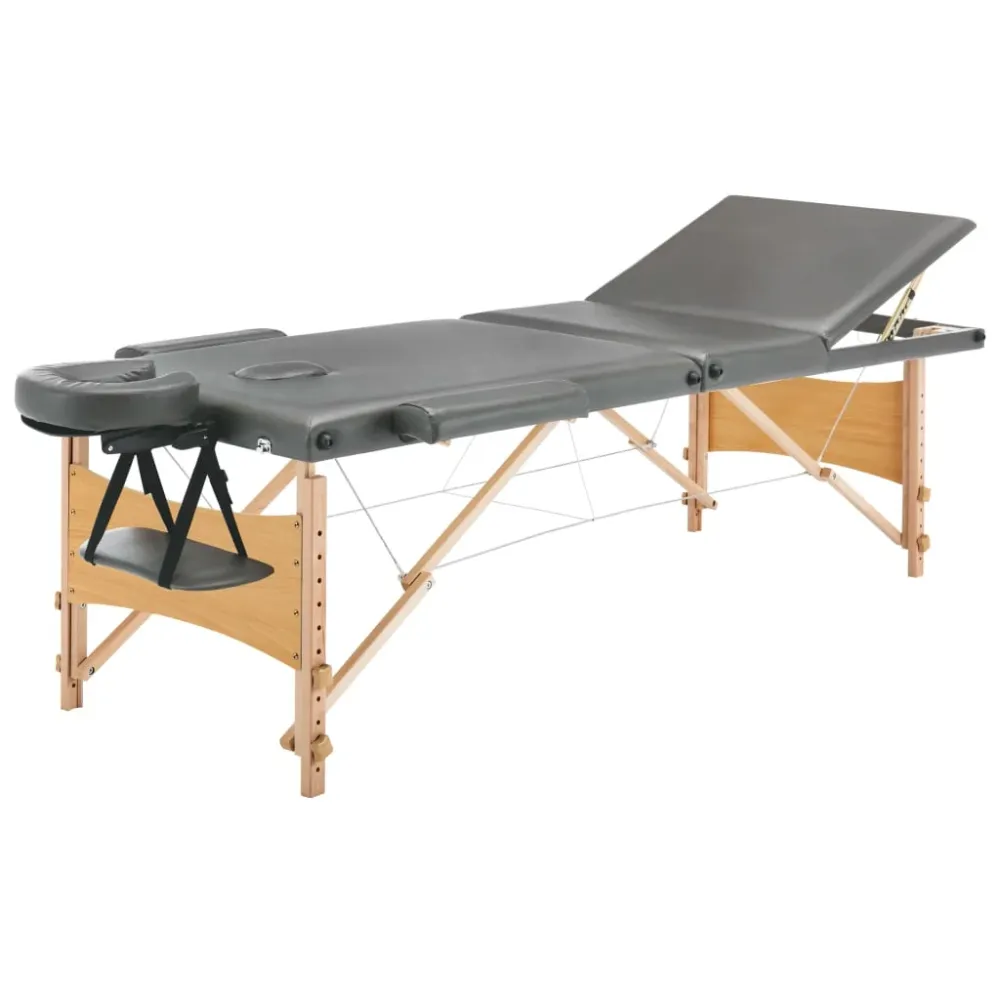 Table de massage avec 3 zones cadre en bois 186 x 68 cm anthracite02_0001801