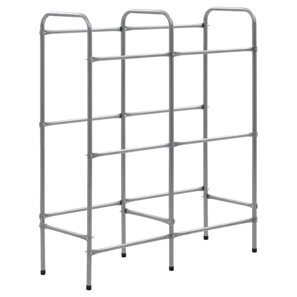 Étagère de rangement pour 6 caisses 96 x 33 x 116 cm acier argenté 02_0000643