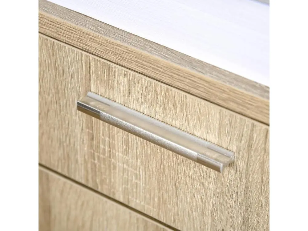 Vinsetto Support d'imprimante - caisson organiseur bureau - 3 niches, 2 tiroirs, gros plateau - panneaux particules c...