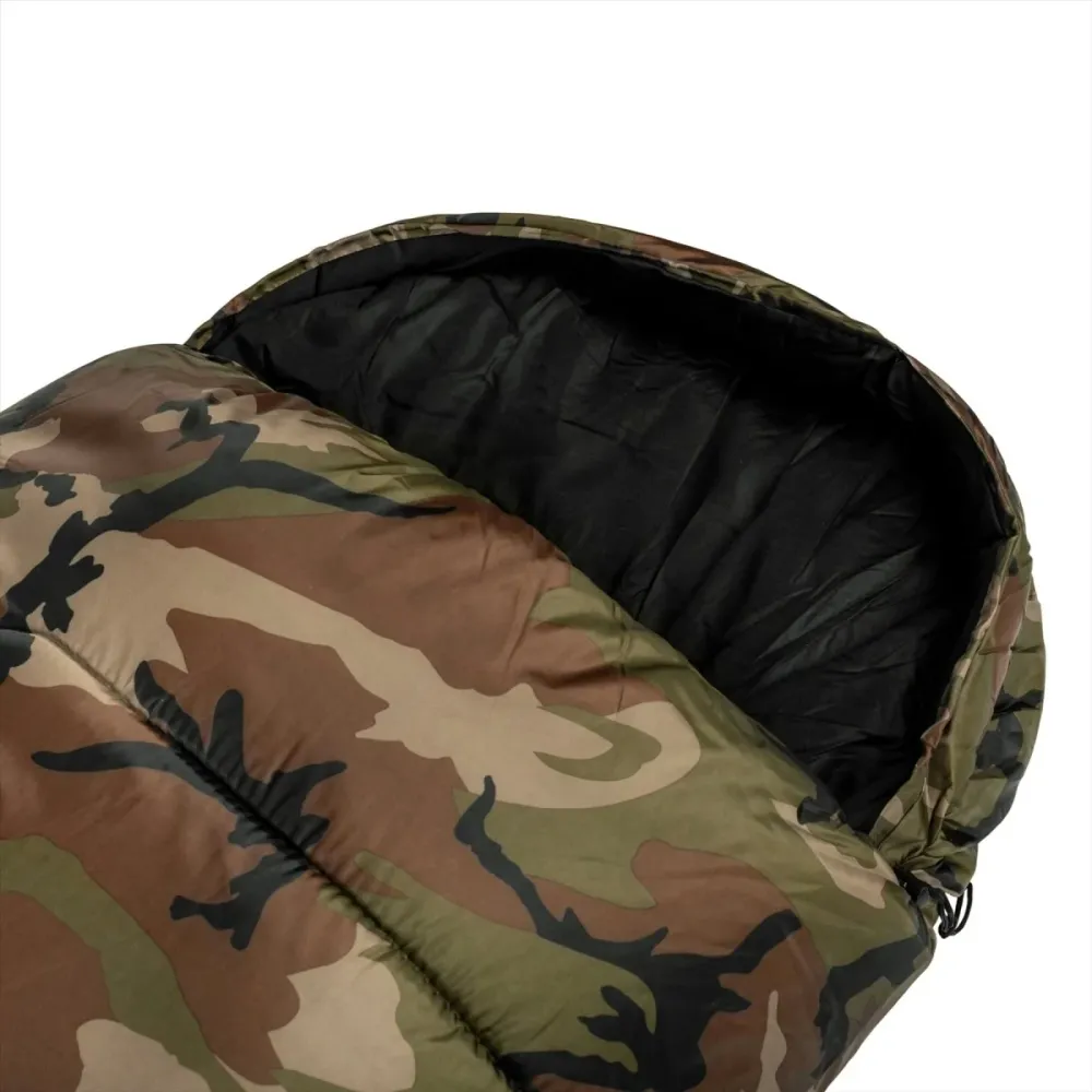 Sac de couchage de type Mil-Tec Mummy 225 cm Sac de transport en fibre creuse 2 couches | Impression | Grand Écran |