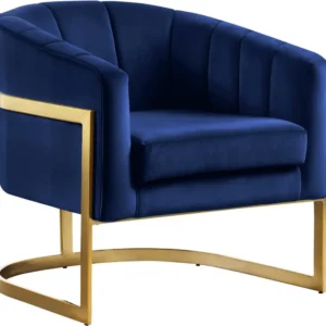 Chaise D'Appoint En Velours Carter en Papier recyclé