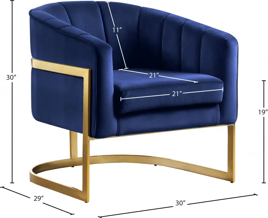 Chaise D'Appoint En Velours Carter en Papier recyclé