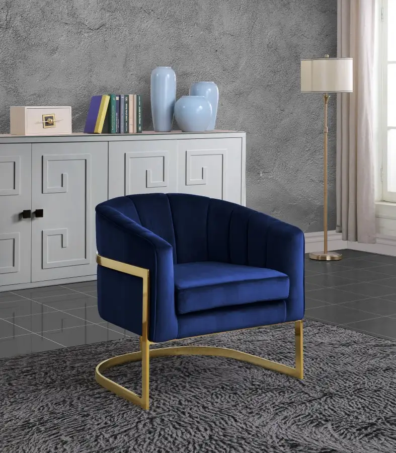 Chaise D'Appoint En Velours Carter en Papier recyclé