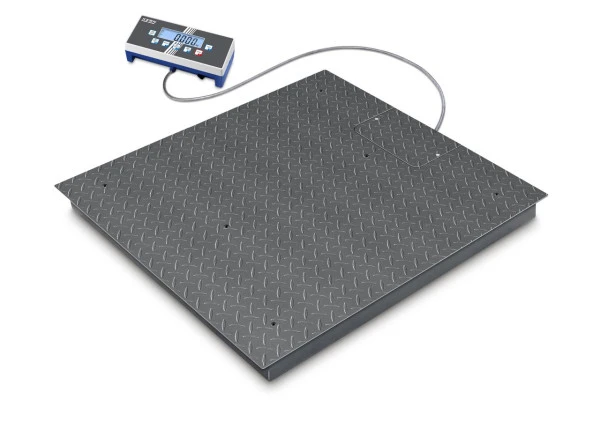 Balance au sol Kern plage de pesée 1500 kg; 3000 kg lisibilité 200 g ; 500 g plate-forme de pesée : 1500×1500×108 mm BID 3...