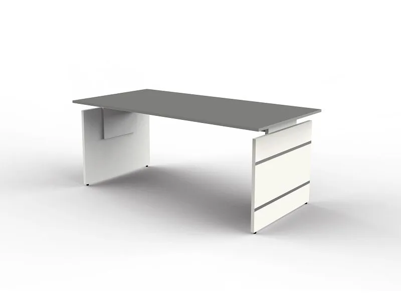 Bureau à joues réglable en hauteur Kerkmann forme 4 L 1800 x P 800 x H 680-760 mm graphite 114404.1 commander à bas prix